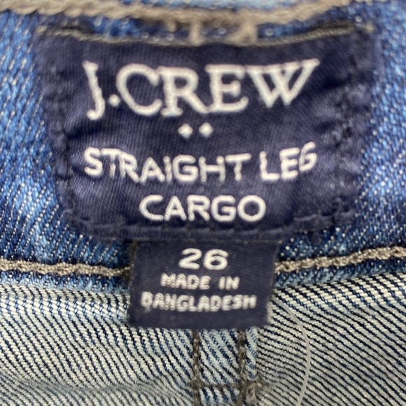 J. Crew Premium Edition straight-leg cargo jean Size 26 NWT - Picture 8 of 12